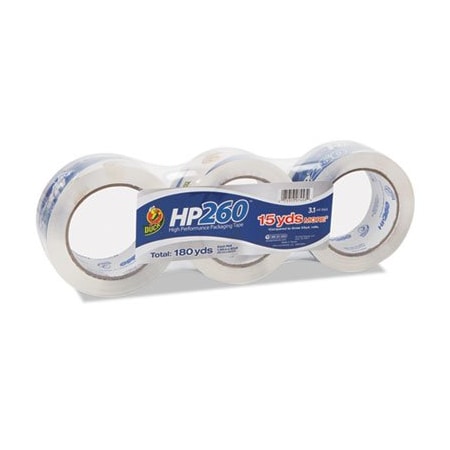 Shurtech Brands Duck, HP260 PACKAGING TAPE, 3in CORE, 1.88in X 60 YDS, CLEAR, 3PK HP260C03